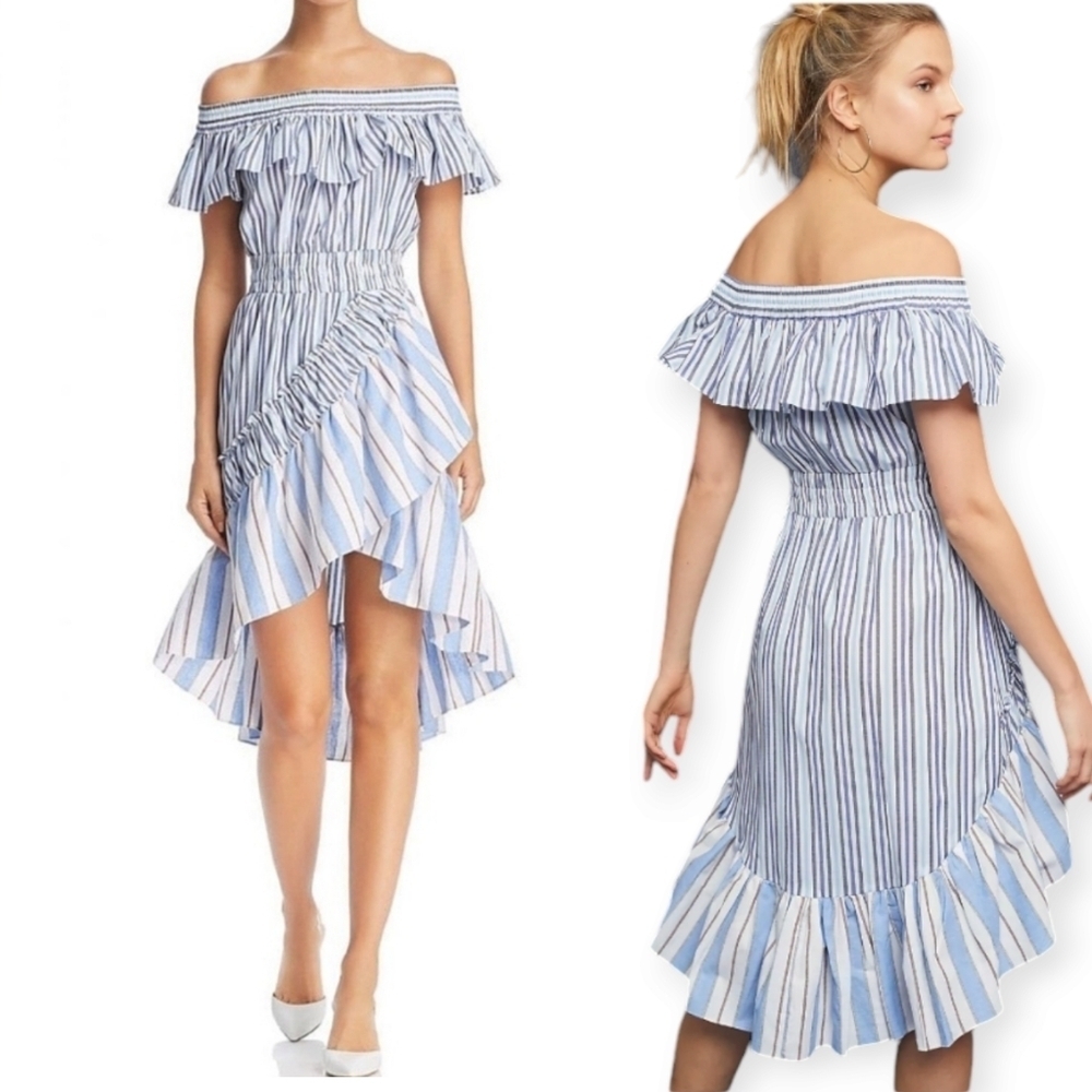 Anthropologie MISA Los Angeles Riley off the shoulder dress sz M - Picture 1 of 8